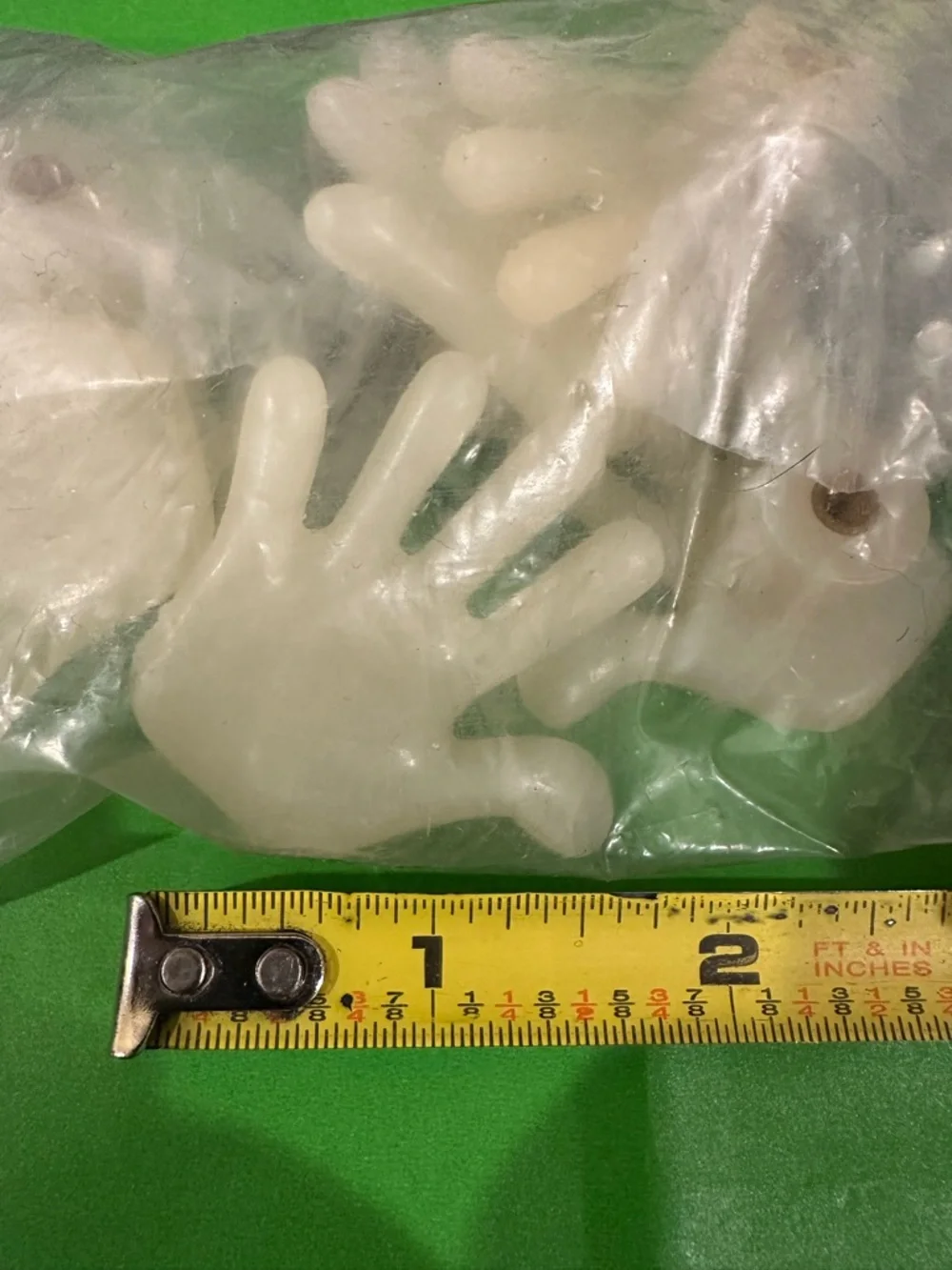 IKEA, Vintage,  White Translucent Hand-Shaped Draw Pulls- Pack of 6